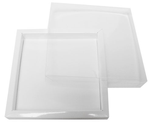 Windowbox 133x133x19mm chromolux white