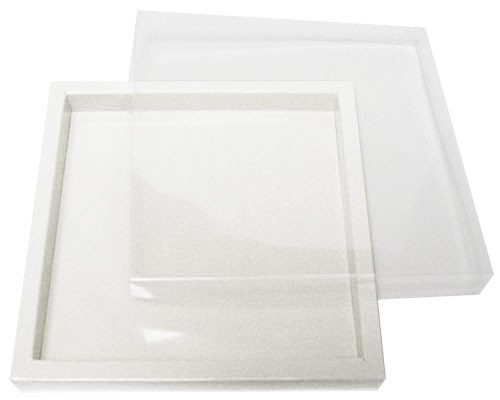 Windowbox 166x166x19mm chromolux white