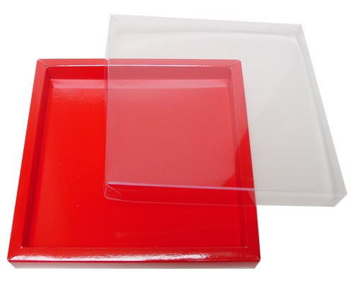 Windowbox 166x166x19mm rouge laque