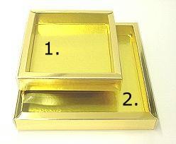 Windowbox 175x175x24mm interior shiny gold