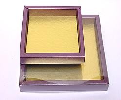 Windowbox 126x126x24mm interior aubergine