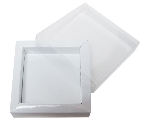 Windowbox 66x66x19mm chromolux white