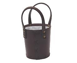 peveril basket/handle leatherlook small beige