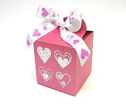 Cubebox LoveHearts 100x100x100mm Candy/White