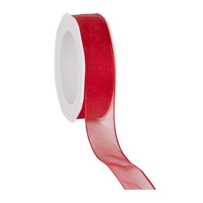 organza N 65 wired edge red