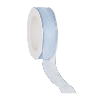 organza N 71 wired edge light blue