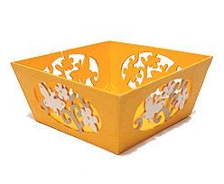 Baroc pot wood square
