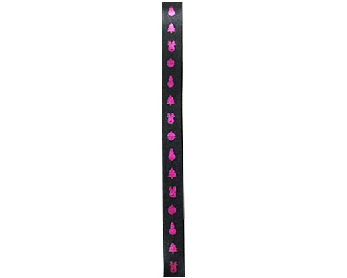 DoubleFaceSatin 4 Xmas black/fuchsia