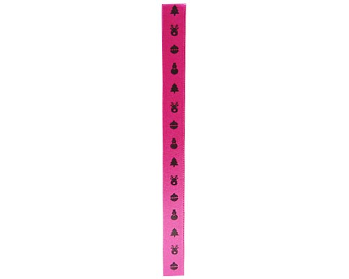 DoubleFaceSatin 4 Xmas fuchsia/black