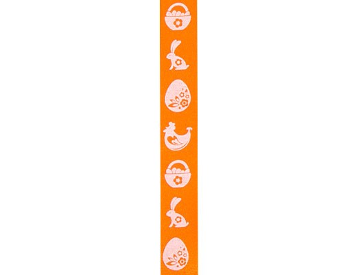 DoubleFaceSatin  EasterGraphic Orange