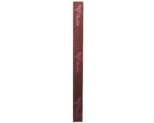 DoubleFaceSatin  Heart Graphic  Brown/Pink