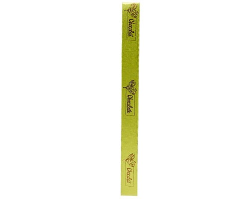 DoubleFaceSatin  Heart Graphic  Lemon/Brown