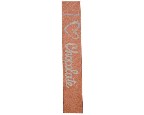 DoubleFaceSatin I Love Chocolat Amber/Ivory