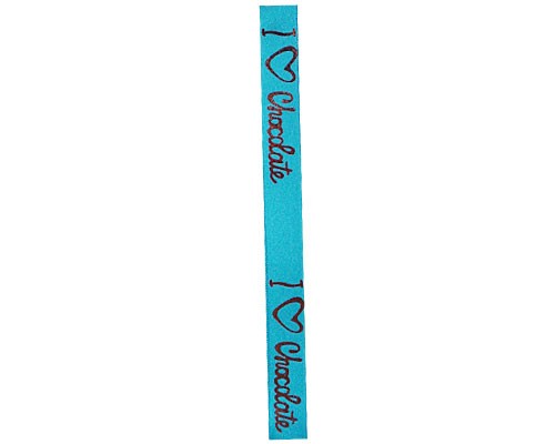 DoubleFaceSatin I Love Chocolat Turquoise/Brown