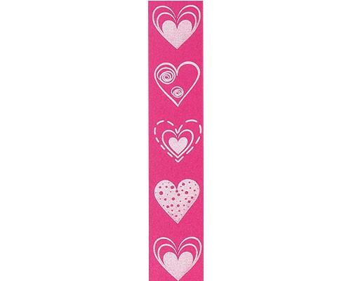 DoubleFaceSatin  LoveHearts  Candy/White
