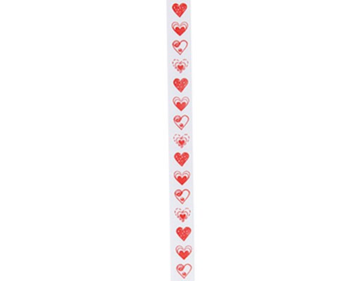 DoublefaceSatin  LoveHearts  White/Red
