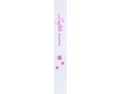 Ribanbel liefste mama white/pink