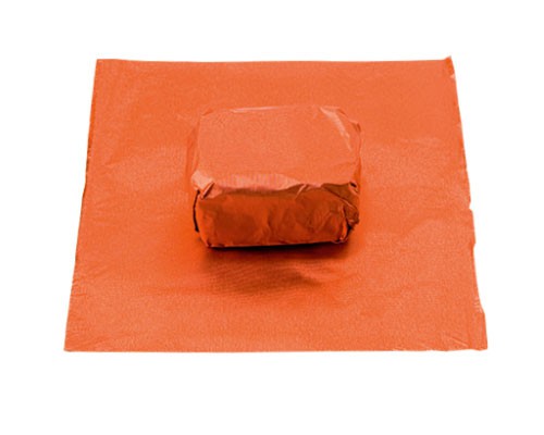 alu sheet 80x80 mm no. 28  orange/ pack of appr. 500grams