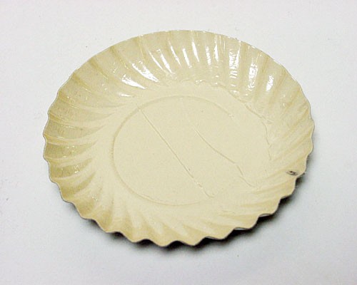 Bordje rond dia 88mm ecru