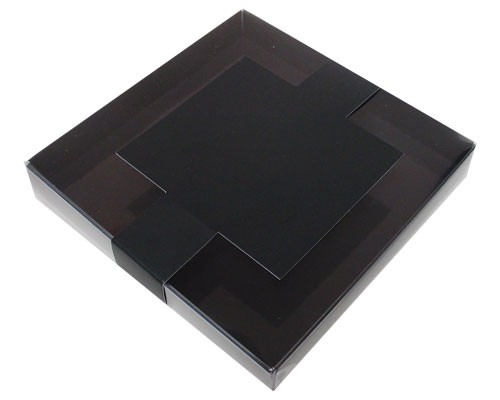 Windowbox carre large with sleeve 140x140x19mm black