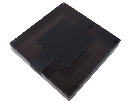 Windowbox carre small with sleeve 110x110x19mm black