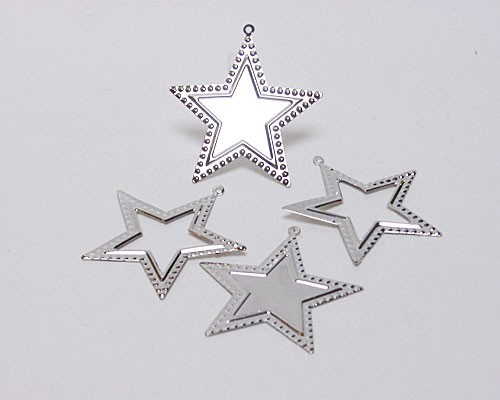 Christmas star metal silver