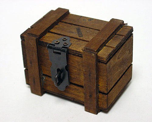 crate wood small, brown