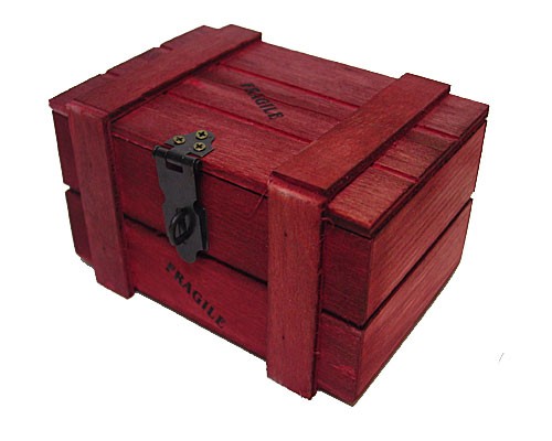 crate wood appr. 250 gr contents red