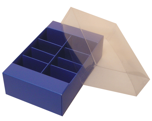 Macaron box 8 division ocean blue