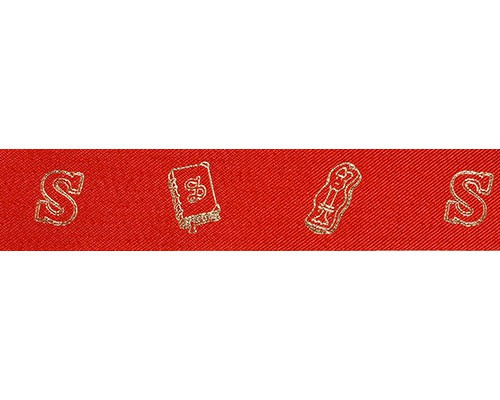 DoubleFaceSatin sint figures red/gold