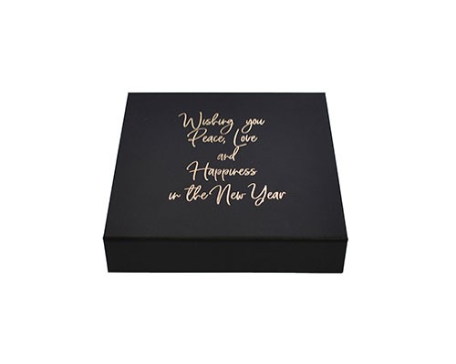 LuxBox magnet L165xW165xH30mm best wishes black
