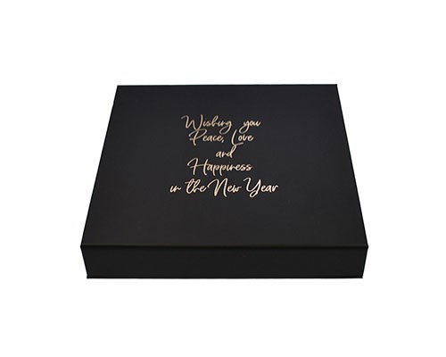 LuxBox magnet L205xW205xH30mm best wishes black