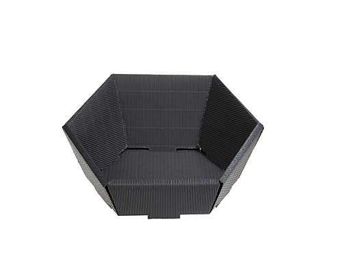 Basket hexa small L245xW205mm front H60mm/ back H105mm black
