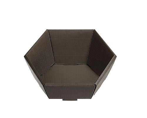 Basket hexa small L245xW205mm front H60mm/ back H105mm creme
