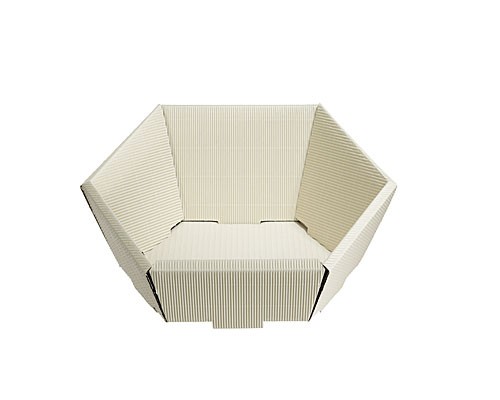 Basket hexa small L245xW205mm front H60mm/ back H105mm creme