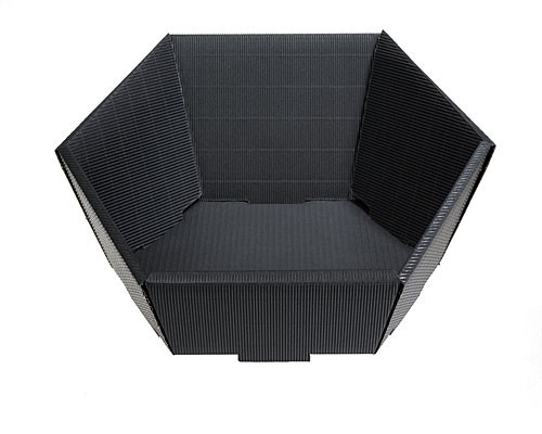 Basket hexa medium L305xW258mm front H75mm/ back H130mm black