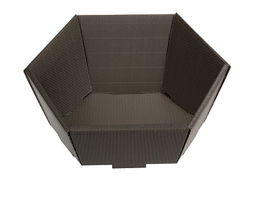 Basket hexa medium L305xW258mm front H75mm/ back H130mm brown