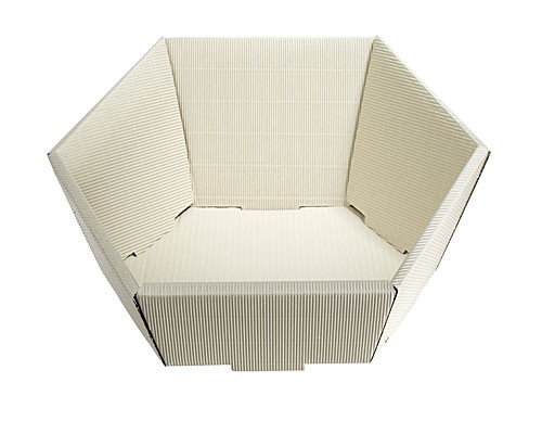 Basket hexa medium L305xW258mm front H75mm/ back H130mm nature