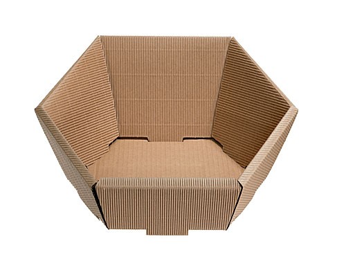 Basket hexa medium L305xW258mm front H75mm/ back H130mm nature