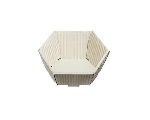 Basket hexa mini L200xW168mm front H48mm/ back H85mm creme