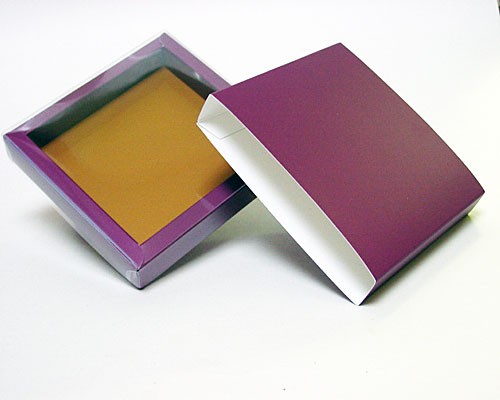 windowbox mini with sleeve 105x105x18mm Djerba purple-copper 