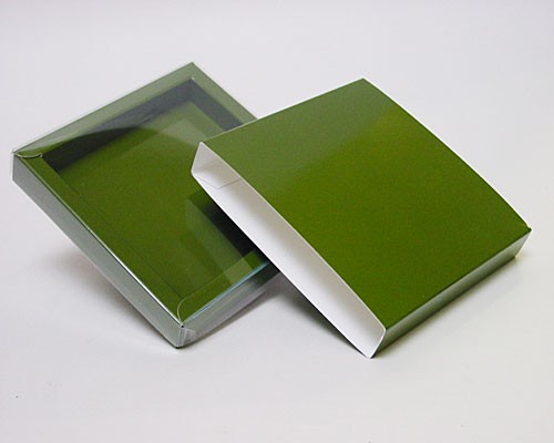 windowbox mini with sleeve 105x105x18mm vert foret laque 