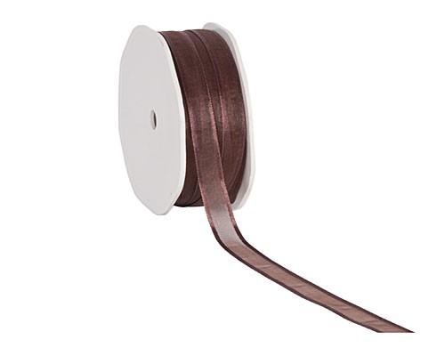 organza satin edge N chocolate brown