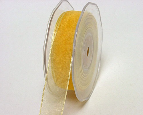 organza wired edge beige