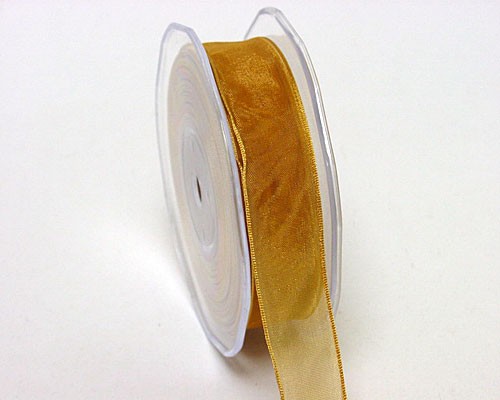 organza wired edge gold