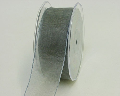 organza wired edge grey
