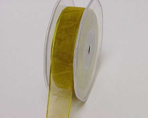 organza wired edge light olive