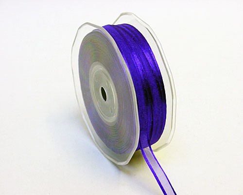 organza satin edge, purple