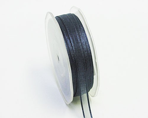 organza satin edge, grey