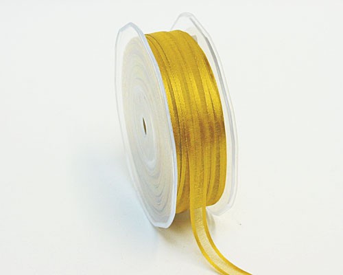 organza satin edge, mustard